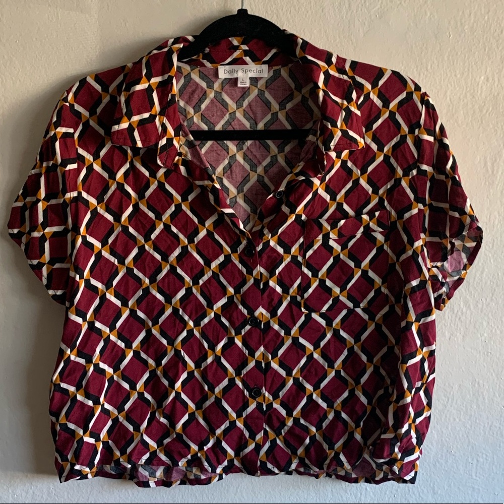 Button up crop top